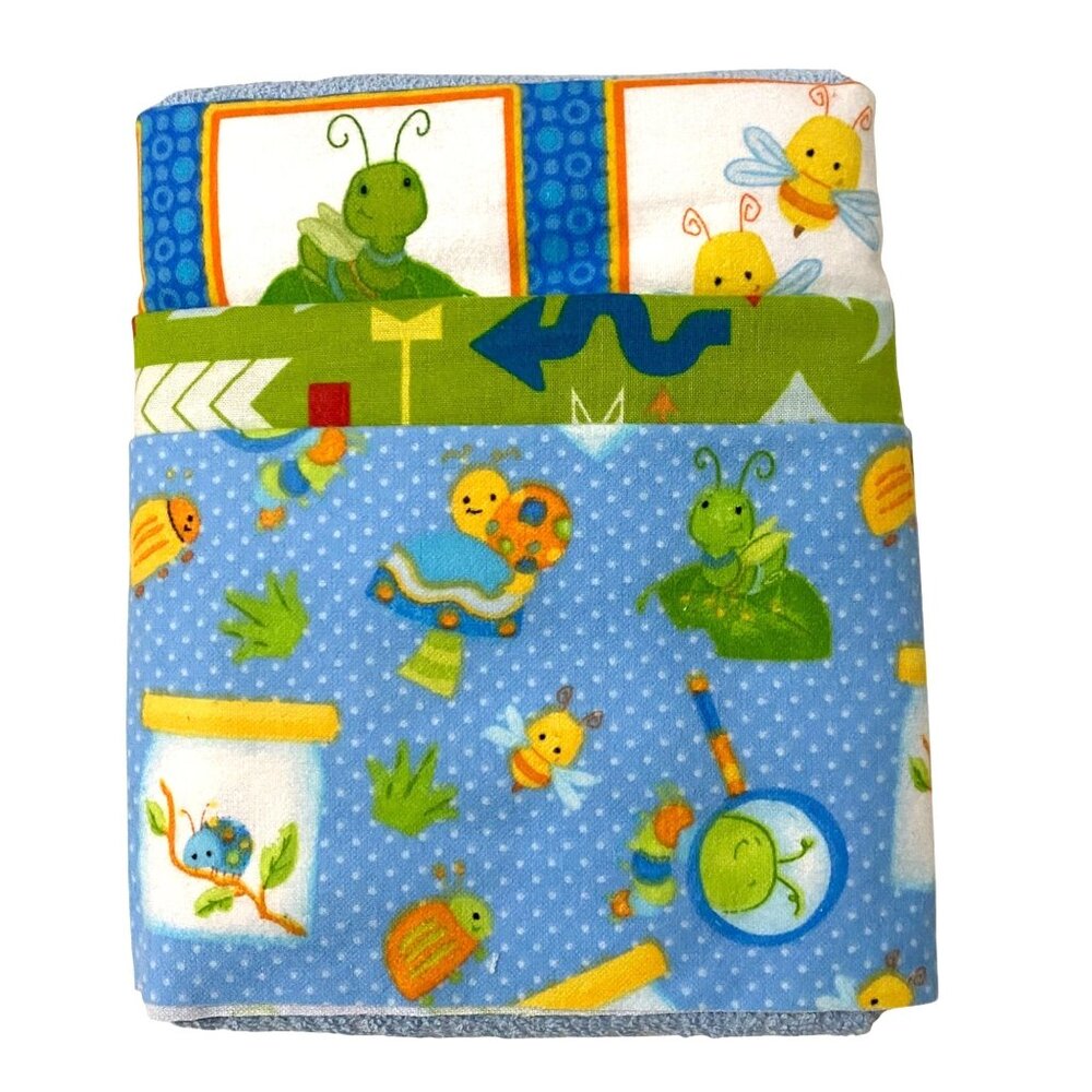 Henry Glass Kids Whimsical Fabric Remnant Mixed Lot of 4 Pieces Childrens Sewing